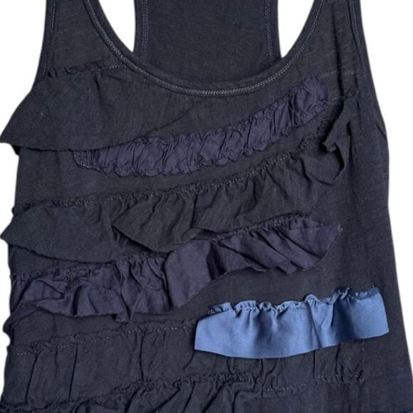 Abercrombie & Fitch Vintage Y2K Ruffle Moose Logo Racerback Tank Top Size S - Picture 3 of 6